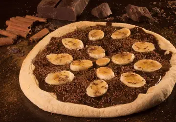 E na hora da sobremesa, Pizza de Chocolate e Banana! / GB Imagem
